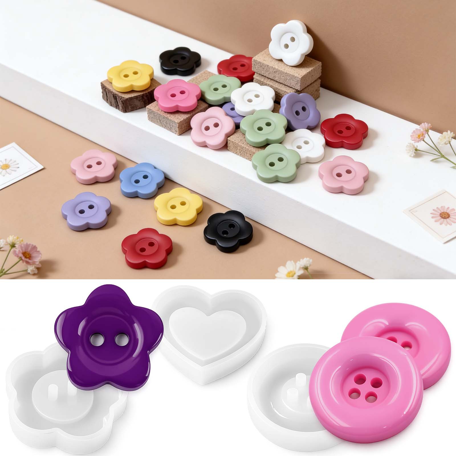 Resin Art Heart - DIY Resin Silicone Mold Round Heart