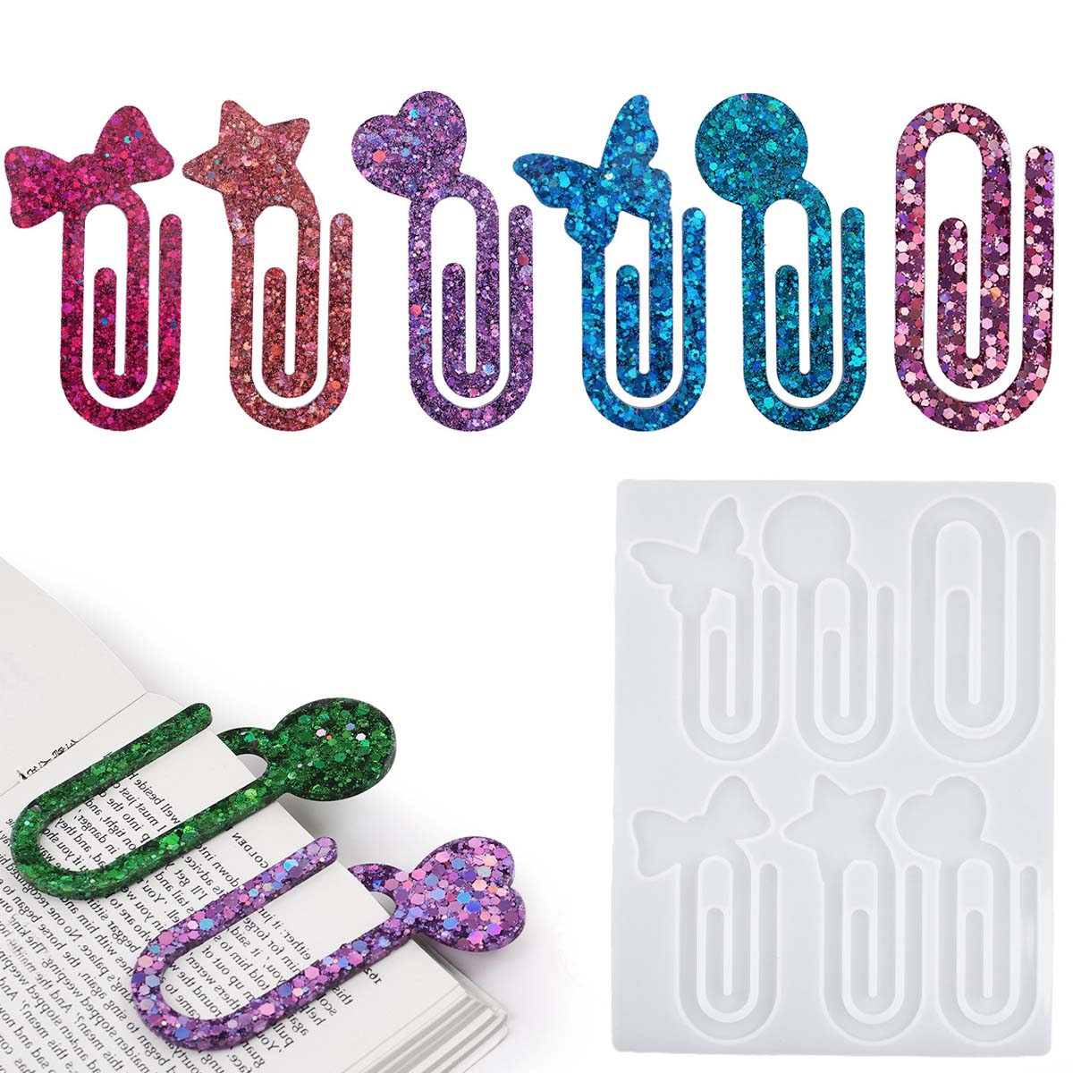 Resin Art Products - Crystal Epoxy Resin Mold DIY Paperclip