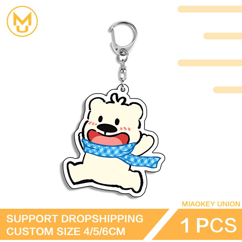 Cute Run Bear Eye Catching Edg - Resin Art Keychain Design recension och pris