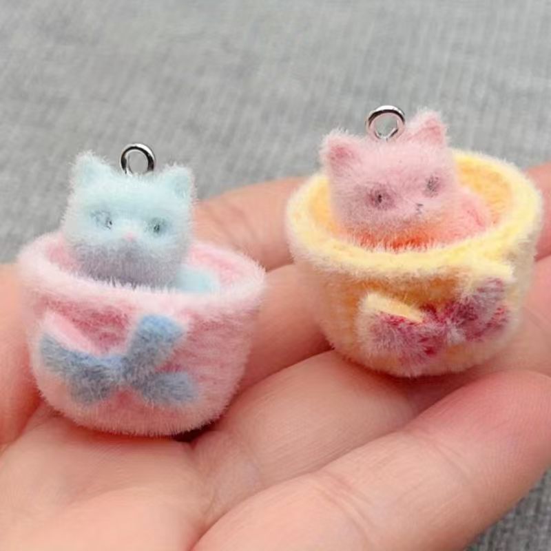 4pcs 3D plush resin cat pendan - Resin Art Jewelry Kit recension och pris