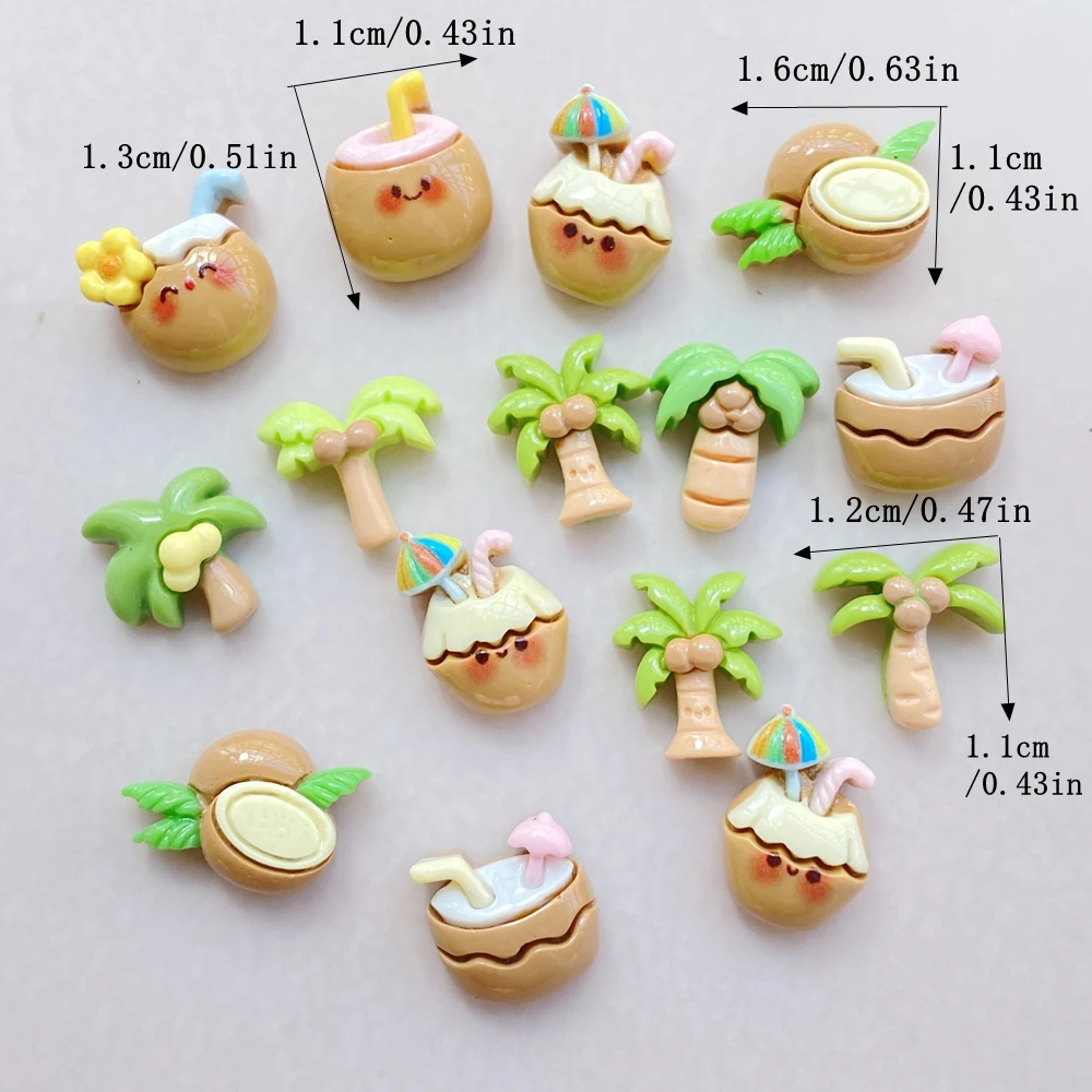 20Pcs Cute Cartoon Coconut Dri - Resin Art And Design recension och pris