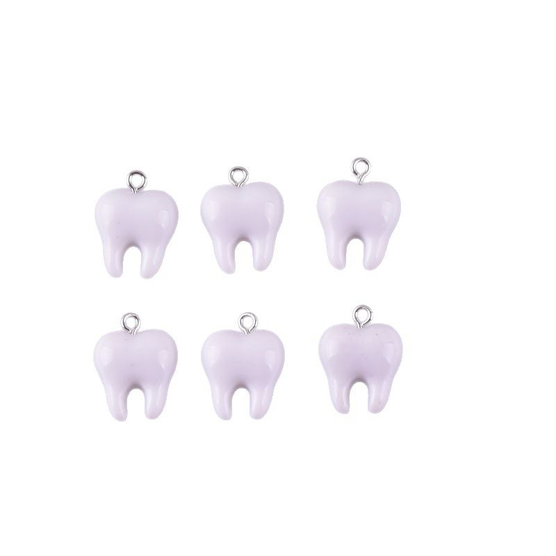 10pcs Cute White Teeth Resin P - Resin Art Jewelry Kit recension och pris