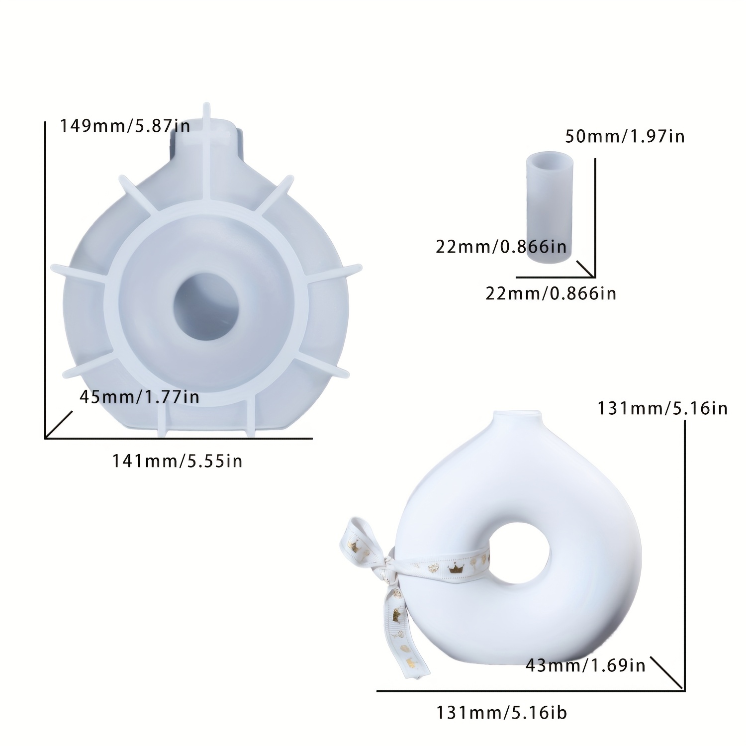 1 DIY Round Vase Silicone Moul - Resin Art Price recension och pris
