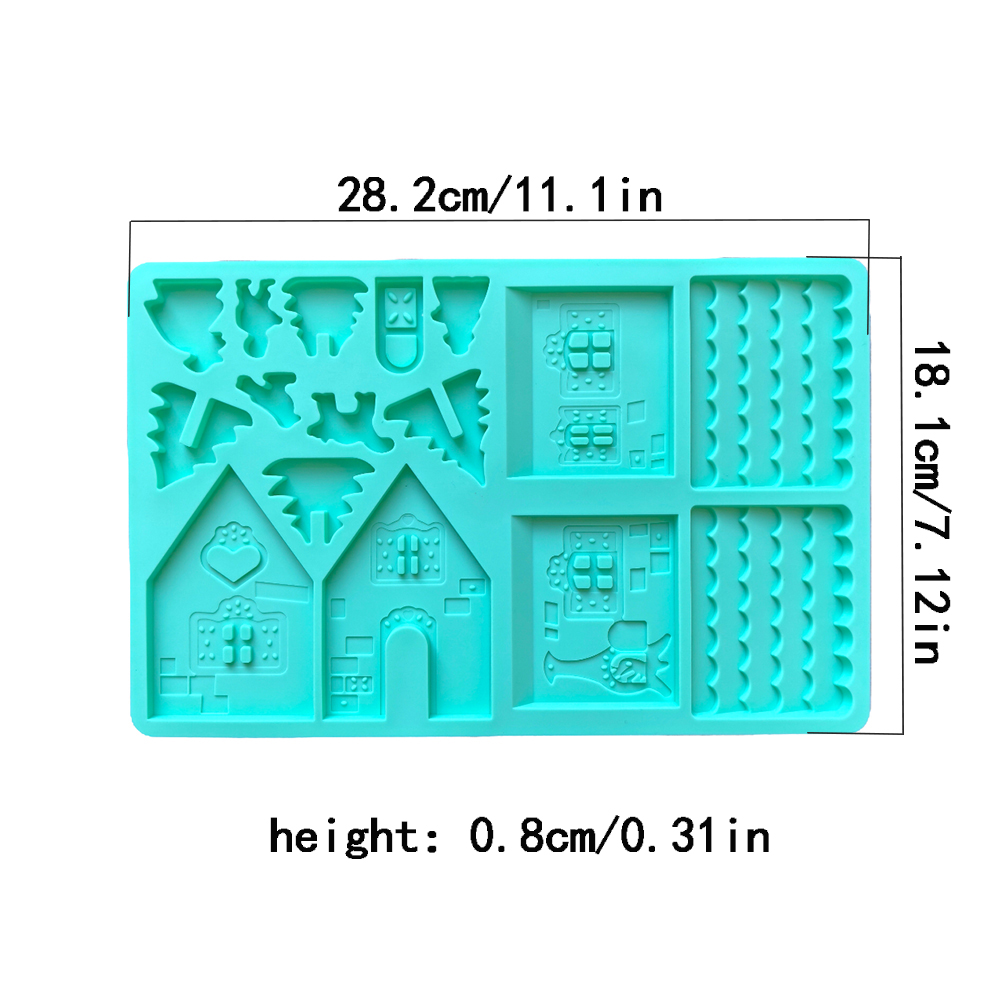 1pc Christmas House Chocolate  - Silicone Mold Ocean recension och pris