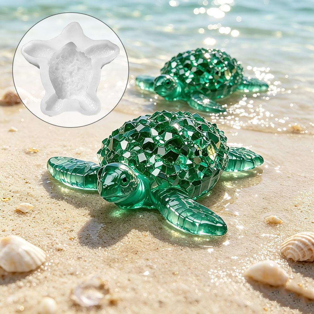 Diamond Cut Healing Sea Turtle - Silicone Mold Ocean recension och pris