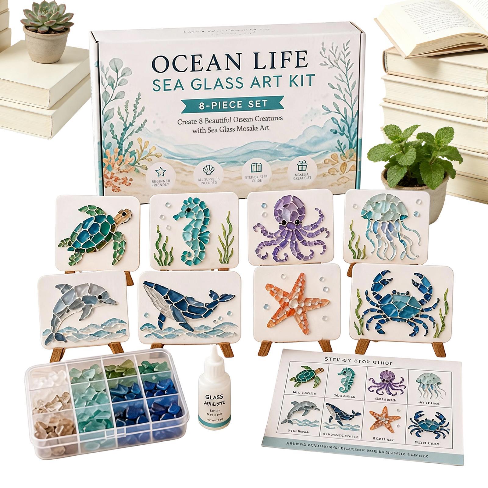 Unfinished DIY Sea Glass Mosai - Resin Art Ocean recension och pris