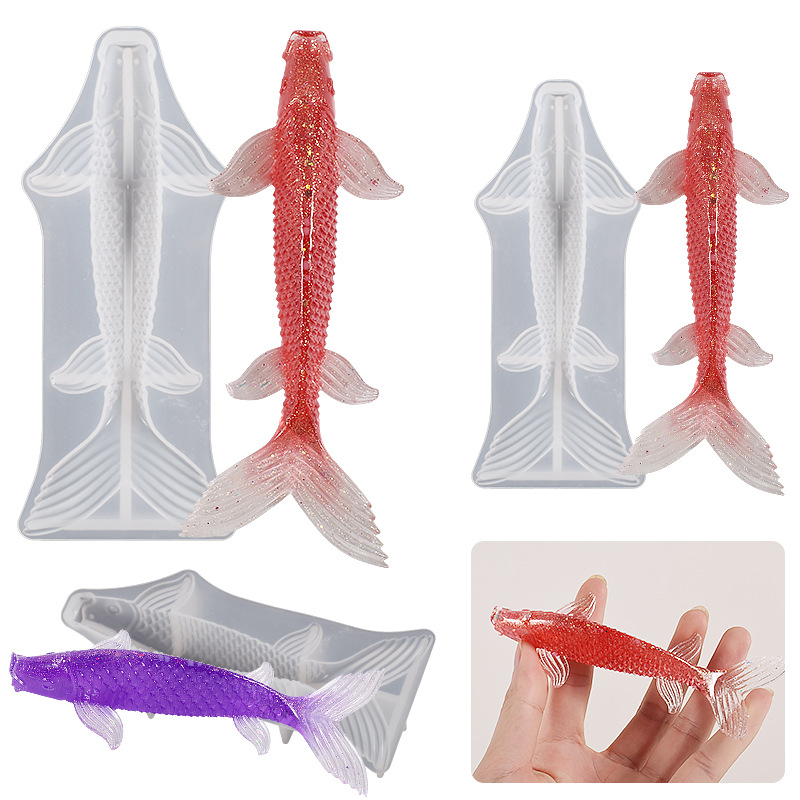 3D Koi Fish Shaped Epoxy Resin - Silicone Mold Ocean recension och pris