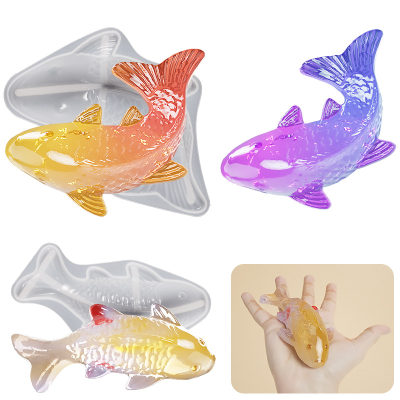 3D Koi Fish Shaped Epoxy Resin - Silicone Mold Ocean recension och pris