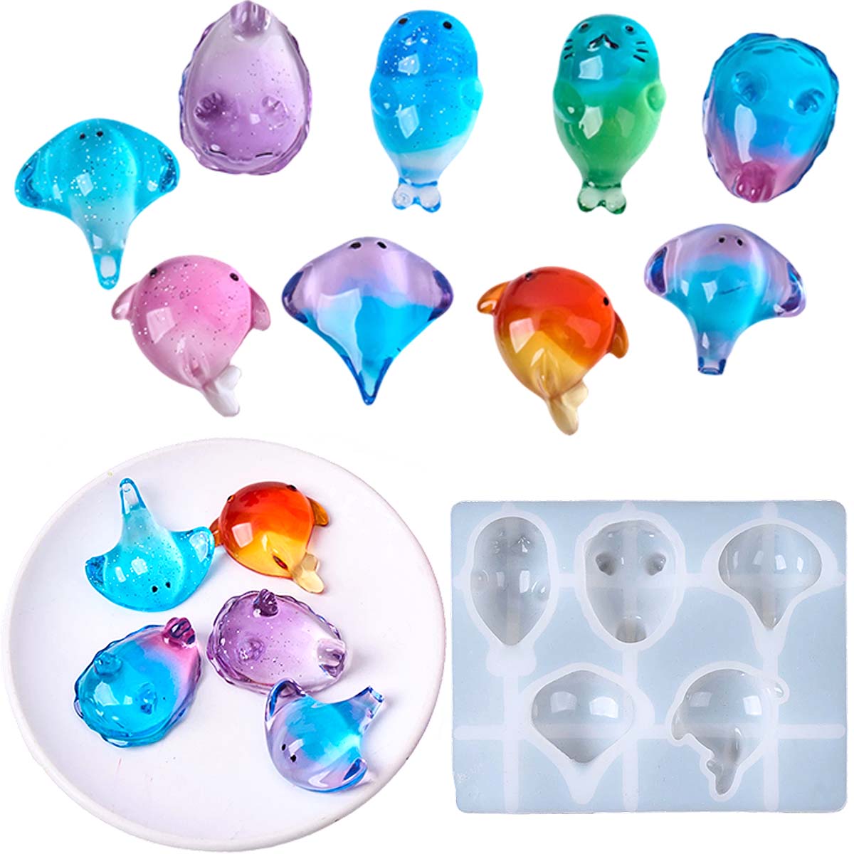 3D Healing Kawaii Manta Ray Wh - Silicone Mold Ocean recension och pris