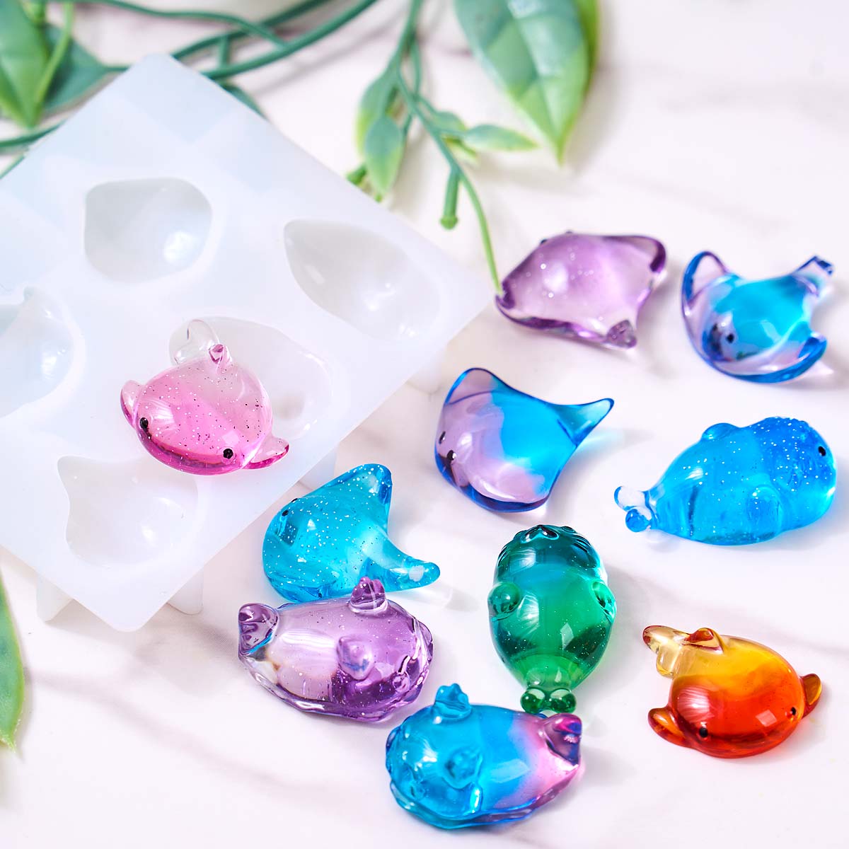 3D Healing Kawaii Manta Ray Wh - Silicone Mold Ocean recension och pris