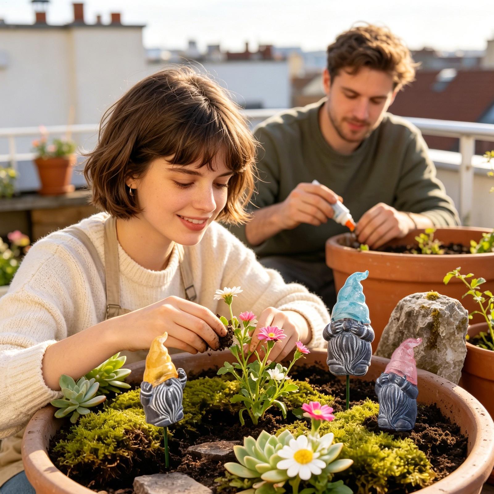 Decorative Garden Stakes 3-Pie - Resin Art Flower recension och pris