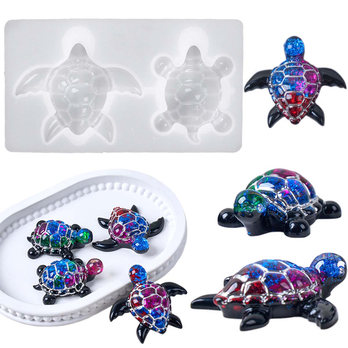 3D Sea Turtle Keychain Silicon - Silicone Mold Ocean recension och pris