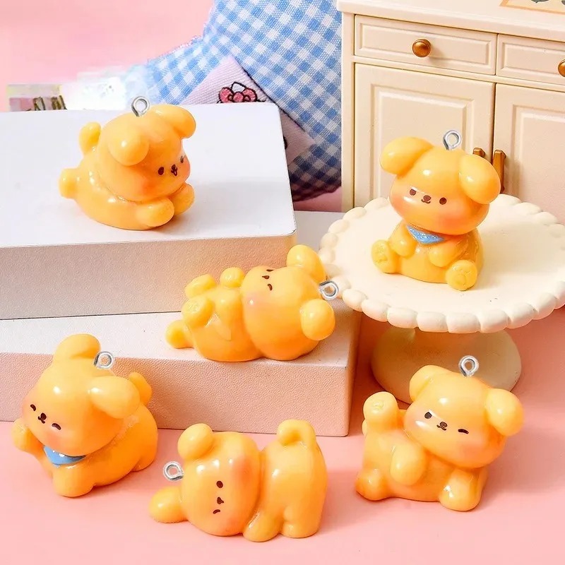 10Pcs Cute Cartoon Dog Acrylic - Resin Art Jewelry Kit recension och pris