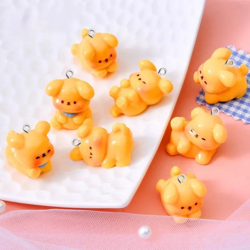 10Pcs Cute Cartoon Dog Acrylic - Resin Art Jewelry Kit recension och pris