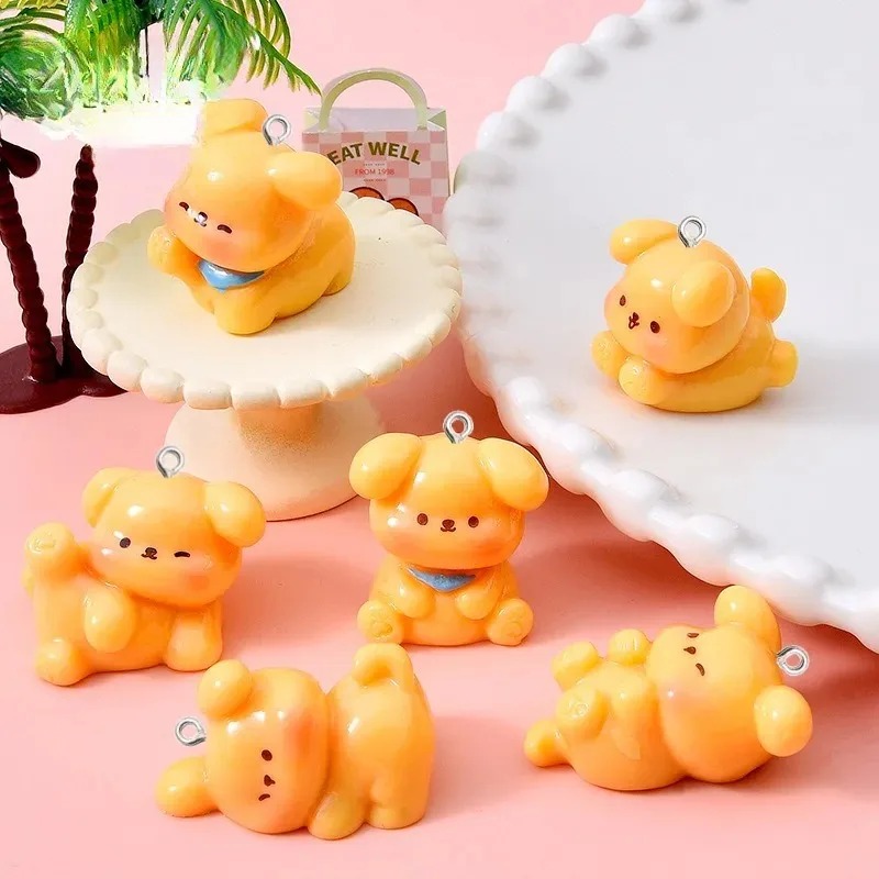 10Pcs Cute Cartoon Dog Acrylic - Resin Art Jewelry Kit recension och pris
