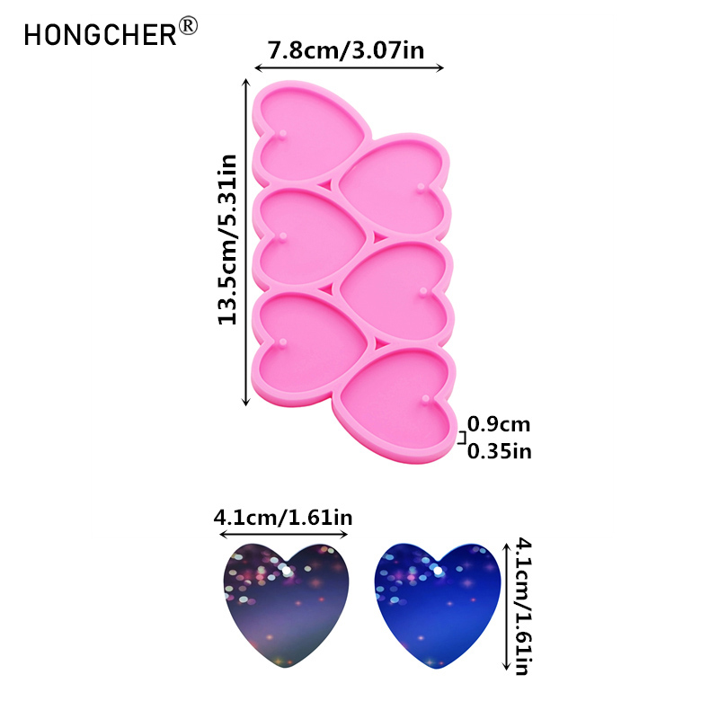 Shiny Mirror Love Epoxy Resin  - Resin Art Heart recension och pris