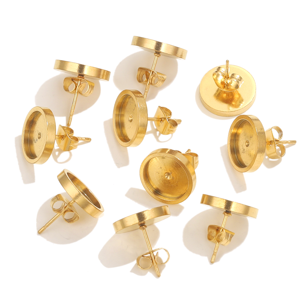 10pcs Stainless Steel Gold Ear - Resin Art Jewelry Kit recension och pris